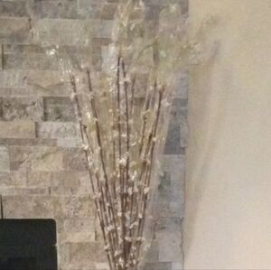 10 Pcs .40" White Blossom Faux Floral Accent Cherry Blossoms